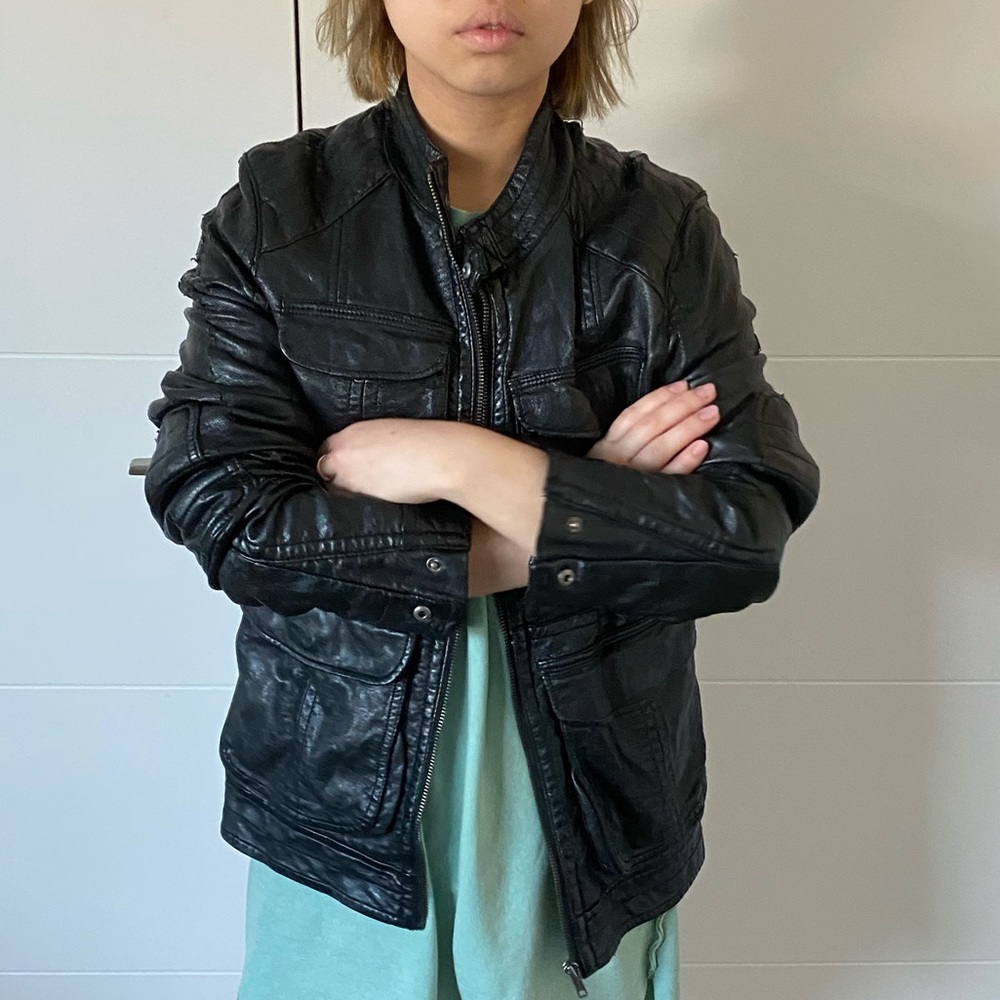 vegan leather jacket